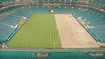 Weather camera view of Hard Rock Stadium (east lot).
