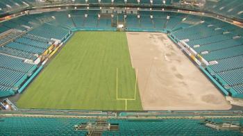 Weather camera view of Hard Rock Stadium (east lot).