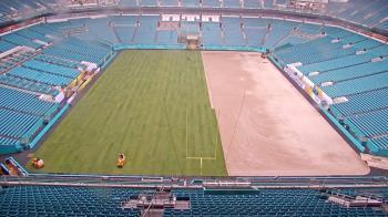 Weather camera view of Hard Rock Stadium (east lot).