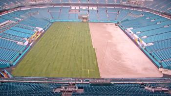 Weather camera view of Hard Rock Stadium (east lot).