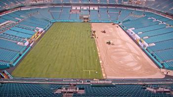 Weather camera view of Hard Rock Stadium (east lot).