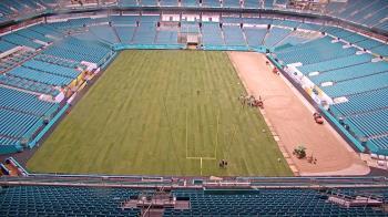 Weather camera view of Hard Rock Stadium (east lot).