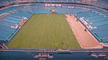 Weather camera view of Hard Rock Stadium (east lot).