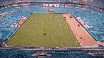 Weather camera view of Hard Rock Stadium (east lot).