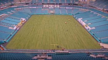 Weather camera view of Hard Rock Stadium (east lot).