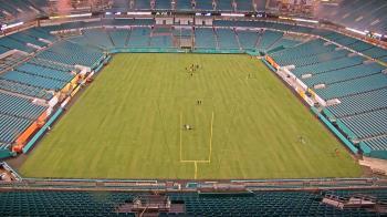Weather camera view of Hard Rock Stadium (east lot).