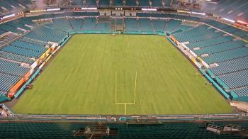 Weather camera view of Hard Rock Stadium (east lot).