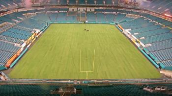 Weather camera view of Hard Rock Stadium (east lot).