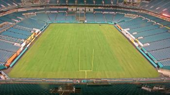 Weather camera view of Hard Rock Stadium (east lot).