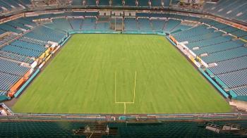 Weather camera view of Hard Rock Stadium (east lot).