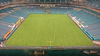 Weather camera view of Hard Rock Stadium (east lot).