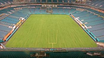 Weather camera view of Hard Rock Stadium (east lot).