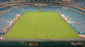 Weather camera view of Hard Rock Stadium (east lot).