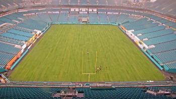 Weather camera view of Hard Rock Stadium (east lot).