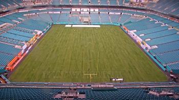 Weather camera view of Hard Rock Stadium (east lot).