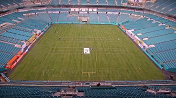 Weather camera view of Hard Rock Stadium (east lot).