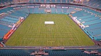 Weather camera view of Hard Rock Stadium (east lot).