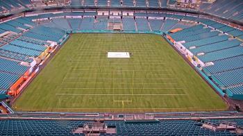 Weather camera view of Hard Rock Stadium (east lot).