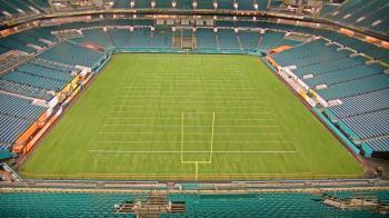 Weather camera view of Hard Rock Stadium (east lot).
