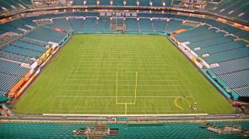 Weather camera view of Hard Rock Stadium (east lot).