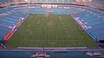 Weather camera view of Hard Rock Stadium (east lot).