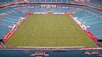 Weather camera view of Hard Rock Stadium (east lot).