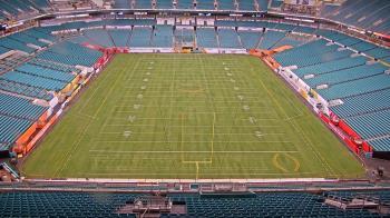 Weather camera view of Hard Rock Stadium (east lot).