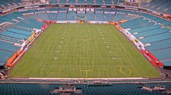Weather camera view of Hard Rock Stadium (east lot).