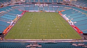 Weather camera view of Hard Rock Stadium (east lot).