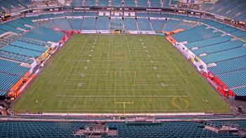 Weather camera view of Hard Rock Stadium (east lot).