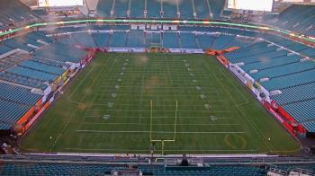 Weather camera view of Hard Rock Stadium (east lot).