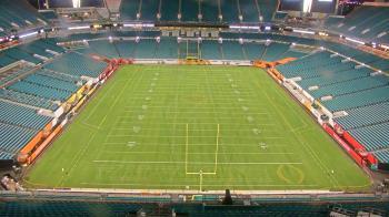 Weather camera view of Hard Rock Stadium (east lot).