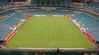 Weather camera view of Hard Rock Stadium (east lot).