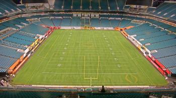 Weather camera view of Hard Rock Stadium (east lot).