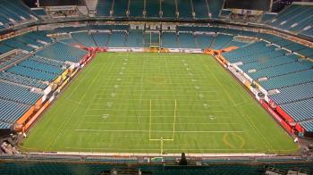 Weather camera view of Hard Rock Stadium (east lot).