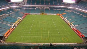 Weather camera view of Hard Rock Stadium (east lot).