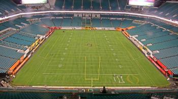 Weather camera view of Hard Rock Stadium (east lot).