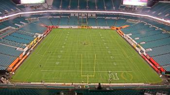 Weather camera view of Hard Rock Stadium (east lot).