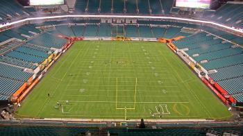Weather camera view of Hard Rock Stadium (east lot).