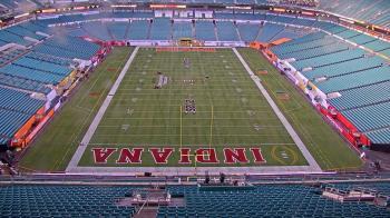 Weather camera view of Hard Rock Stadium (east lot).