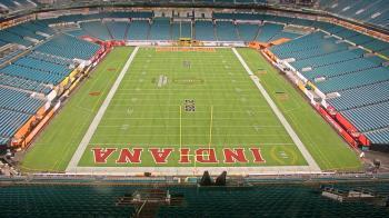 Weather camera view of Hard Rock Stadium (east lot).