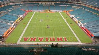 Weather camera view of Hard Rock Stadium (east lot).