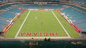 Weather camera view of Hard Rock Stadium (east lot).