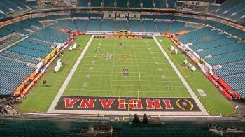 Weather camera view of Hard Rock Stadium (east lot).