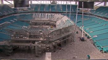 Weather camera view of Hard Rock Stadium (east lot).