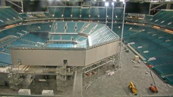 Weather camera view of Hard Rock Stadium (east lot).