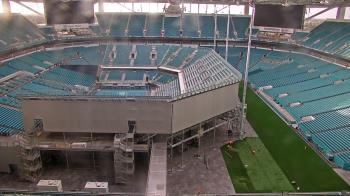 Weather camera view of Hard Rock Stadium (east lot).