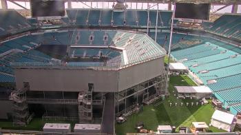 Weather camera view of Hard Rock Stadium (east lot).