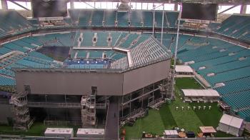 Weather camera view of Hard Rock Stadium (east lot).