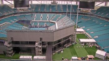 Weather camera view of Hard Rock Stadium (east lot).